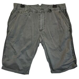 Jetlag Mens 32 Faded Grey Green Skater Grunge‎ Cotton Twill Shorts RN 154292